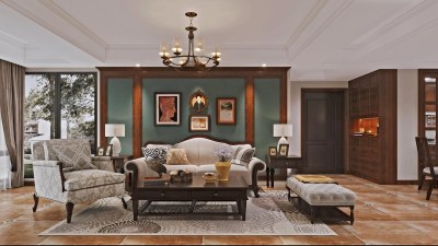 美式客餐厅3D模型下载